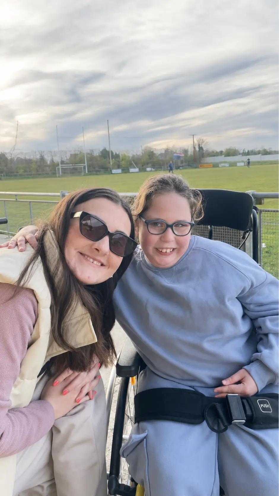 A participant and her support worker together after an afternoon of everyday tasks and errands